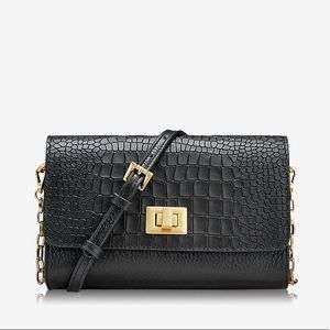 Gigi Black Leather Crossbody